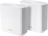 ASUS ZenWiFi Whole-Home Tri-band Mesh WiFi 6E-systeem (ET8 2PK), dekking tot 5.500 sq.ft & 6+kamers, 6600 Mbps, nieuwe 6GHz-band, AiMesh, Instant Guard