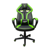 WOXTER Stinger Station Alien V2.0 Green Gaming-stoel (stalen as, zuigerklasse 4), ergonomisch, gevoerde armleuningen, in hoogte verstelbaar, krasbestendige wielen en lendenkussen, Lichtblauw en wit