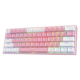 Redragon K617 Fizz 60% bekabeld RGB-gamingtoetsenbord, 61 toetsen, compact mechanisch toetsenbord, lineaire rode schakelaar, Pro-software ondersteund