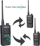 Retevis RT85 Walkie Talkie, draagbare draagbare dual-band 2-weg radio, professionele 2m / 70cm transceiver met VOX, DTMF, 200CH Walkie Talkie Long Range voor magazijn, fabriek (zwart, 5 stuks)