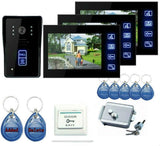 Videodeurbel 7 "kleuren TFT LCD Video-intercom Deurbel Telefoon Dual-way Video-intercom Met RFID Makkelijke Installatie (Size : B KIT)