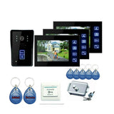 Videodeurbel 7 "kleuren TFT LCD Video-intercom Deurbel Telefoon Dual-way Video-intercom Met RFID Makkelijke Installatie (Size : B KIT)