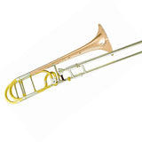 Beginnerstrombone Bb/F- tenortrombone Goudmessing beker met mondstuk Draagtas Muziekinstrumenten Posaune messing