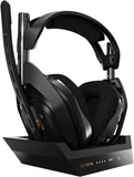 Astro Gaming A50 Draadloze Gaming Headset + Oplaadstation, 4e Generatie, Dolby Audio, Dolby Atmos, Game/Voice Balance Control, 2.4 Ghz Wireless, Voor Xbox Series X/S, Xbox One, PC & MAC, Zwart/Goud