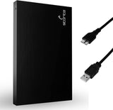 Storite 2,5 inch ultradunne draagbare externe harde schijf 500 GB HDD back-upopslag met USB 3.0 snelle gegevensoverdracht compatibel voor pc, Mac, Xbox One, venster, gaming, laptop en desktop (zwart)