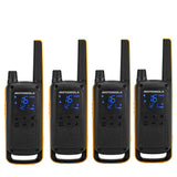 PNI Motorola TALKABOUT T82 Extreme Quad draagbare PMR radio kit set met 4 stuks + Gift Sticky Pad Blauw