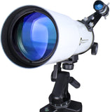 Telescopen voor volwassenen Astronomie, 80 mm diafragma 600 mm refractortelescoop voor kinderen en beginners, compacte en draagbare reistelescoop met rugzak