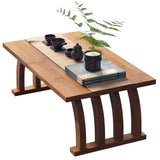 Japanse Stijl Lage Tafel Salontafel Woonkamer Zen Drijvende Zittafel Tatami Venster Tafel Cocktail Tafel (Color : Brown, S : 60x37x31cm)