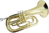 Studententrompet Bb Marching Euphonium Muziekinstrumenten met Koffer en Mondstuk Geel Messing Body Lacquer Finishes Messing Trompet