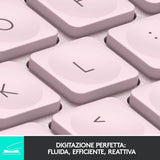 Logitech - Input Devices MX Keys Mini WRLS ILLUMIN.KEYB Roze - ITA - MEDITER