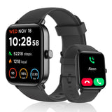 Gydom Smartwatch voor heren dames, Alexa ingebouwd, Voor Android IOS, IP68 waterdicht, zwemmen, 1.8” Vrouwen Fitness Horloge 100+ Sport Modi, SpO2, Stress, Slaap Monitor, 100 Wijzerplaten, zwart