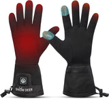 SNOW DEER Verwarmbare handschoenen, voor heren en dames, 7,4 V, 2200 mAh, oplaadbare batterij, warme handschoenen, handwarmer voor sneeuw, skiën, vissen, paardrijden, fietsen, kamperen, motorrijden