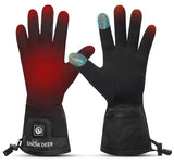 SNOW DEER Verwarmbare handschoenen, voor heren en dames, 7,4 V, 2200 mAh, oplaadbare batterij, warme handschoenen, handwarmer voor sneeuw, skiën, vissen, paardrijden, fietsen, kamperen, motorrijden