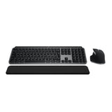 Logitech MX Keys S Combo for Mac, draadloos toetsenbord en muis met handsteun, verlicht toetsenbord, draadloze muis voor snel scrollen, Bluetooth USB C voor MacBook, iPad, US INT'L QWERTY - Rymdgrå