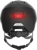 ABUS Smiley kinderhelm 3.0 ACE LED - fietshelm met licht - diepe pasvorm & ruimte voor een vlecht/staart - voor meisjes en jongens - zwart, maat