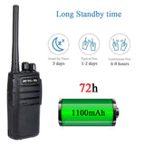 Retevis RT21 Walkie Talkie Nood Lange Afstand 16 Kanalen CTCSS/DCS VOX Squelch Radio's Oplaadbare EU plug Oplaadstation (2 paar, zwart)