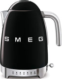 SMEG KLF04BLEU | Elektrisch waterkoker met temperatuurregeling 50’s Style | 1.7L | Kleur: zwart