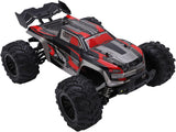 RC Drift Stunt Auto, 2.4G Simulatie 38KM/H Hoge Snelheid Afstandsbediening Drift Auto Volledige Schaal 1:16 4WD Off Road RC Auto met LED-koplampen en Head-up Wheel (rood)