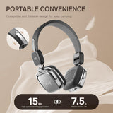 iKF R2 Retro draadloze hoofdtelefoon, Bluetooth on-ear bedrade headset, opvouwbaar ontwerp, pure bas, 60H speeltijd, Bluetooth V5.4, lichtgewicht en comfortabel, aangepaste EQ, multipoint-verbinding