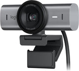 Logitech MX Brio Ultra HD 4K-webcam voor samenwerking en streaming, 1080p bij 60 FPS, dubbele ruisonderdrukkende microfoons, USB-C, webcamcover, werkt met Microsoft Teams, Zoom, Google Meet, Grafiet