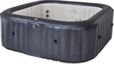 Mspa Otium Whirlpool 185 x 185 x 68 cm, Inflatable Whirlpool for 6 People with 125 Massage Jets, 6 Hydro Massage Jets, PTC Heating up to 42°C, Ozone Disinfection, UV Sterilization and Thermal