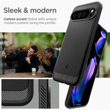 Spigen Rugged Armor Case Compatibel met Google Pixel 9 Pro XL [Made for Google] hoesje -Zwart