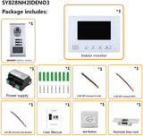 4 Appartement Bus 2 Lijn Video Deurbel Intercom Systeem 7 Inch Elektronische Deurslot Home