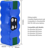 melasta 14,8 V, 6400 mAh, Li-Ion, reservebatterij voor iRobot Roomba 500 600 700 800 serie, batterij 870 871 875 876 880 886 890 510 520 550 552 560 570 5886 890 510 550 552 560 570 580 5955 620 660