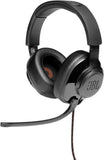 JBL Quantum 300, over ear gaming headset met opklapbare microfoon en hybride bedrading, compatibel met meerdere platforms, in zwart