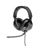 JBL Quantum 300, over ear gaming headset met opklapbare microfoon en hybride bedrading, compatibel met meerdere platforms, in zwart