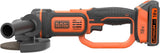 BLACK+DECKER 18 V 125 mm draadloze haakse slijper elektrisch gereedschap, BCG720N-XJ