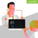 Draadloos Alarmsysteem met Sirene GSM 4G LTE + WiFi HXA003 | TUYA App | Compleet Smart Home Beveiligingssysteem met 5x Bewegingssensor, 5x Deur/Raamsensor | Geschikt voor Huis en Appartement