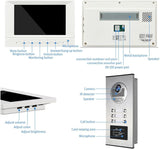 Videodeurbel Appartement Video Gebouw Intercom Deurtelefoon Kits Video Deur Intercom Systeem Multi Knoppen For 2-12 Eenheden Makkelijke Installatie (Size : C KIT)