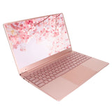 Draagbare Slanke Laptopcomputer Roze, 15,6-inch 2K HD-scherm, Quad-core CPU, DDR4L 12GB, voor Windows 11-systeem, Laptop met Vingerafdruk, Toetsenbord met Achtergrondverlichting, EU(12+512G)