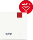 DOOR FRITZ! Repeater 1200 AX (Wi-Fi 6-repeater) uitgerust met twee radio-eenheden (5 GHz-band (tot 2.400 Mbps), 2,4 GHz-band (tot 600 Mbps), Duitstalige versie)