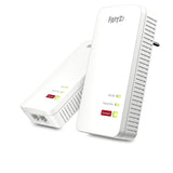 AVM FRITZ!Powerline 1240 AX WLAN Set (Gigabit-Powerline met Wi-Fi 6, WLAN-toegangspunt, ideaal voor media-streaming, HD-video's, internet-tv, 1200 MBit/s, internationale versie)