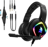 EMPIRE GAMING - Dark Rainbow G-HD10 Headset Gamer - Multiplatform -Met High Definition Stereo–Flexibele en Omnidirectionele Microfoon -Compatibel met PS4, Xbox One, Smartphones, Tablets, PC en MAC