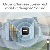NETGEAR MR6450-100EUS Nighthawk M6 Pro 5G WiFi 6E Mobiele hotspotrouter Ultrasnelle draadloze hotspotrouter tot 6 Gbps ontgrendeld maakt verbinding met maximaal 32 apparaten Zwart