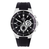 Casio Edifice EF-552-1AVEF, herenhorloge, zwart, massieve roestvrijstalen behuizing en harsarmband, 10 bar