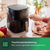 Philips Airfryer 5000-Serie L, 4,1L (0,8Kg), 13-in-1 Airfryer, Wifi-verbinding, 90% Minder vet met Rapid Air-technologie, HomeID-app (HD9255/80)