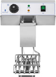 Royal Catering Elektrische Friteuse 1 X 10 Liter 230V Professionele RVS Frituur met Frituurmand en Deksel 60-200°C RCEF 10EH-1 (1X3000 Watt, Aftapkraan)