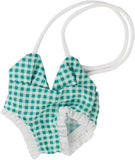 4-delige kleding voor Labubu (geen pop), SnyBaooie Meerdere Hawaiiaanse stijl kledingaccessoires voor 17/15cm staan/zittend speelgoed figuren inbegrepen pop badkleding + zwemring + zonnebril +