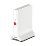 AVM FRITZ!Repeater 3000 AX International - Multiroom MESH Wi-Fi 6 (WLAN AX) unit met drie radio-eenheden tot 2400 Mbit/s (5 GHz) + 1200 Mbit/s (5 GHz) + 600 Mbit/s (2,4 GHz) + Gigabit-LAN wit/rood