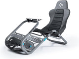 Playseat Trophy - Logitech G Edition Sim Racing Cockpit | Volledig instelbaar | Ondersteunt alle Direct Drive-stuurwielen | Lichtgewicht en robuust | Absoluut comfort | PU-leder met ActiFit-materiaal