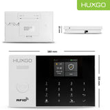 HXA005 Huis alarm kit WiFi + GSM 4G LTE met Sirene | Tuya Smartlife App | Alarmsysteem met 1x draadloze raamsensor, 1x bewegingssensor | Alarmsysteem voor huis, woning, garage