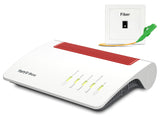 AVM FRITZ!Box 5590 Fiber Edition AON glasvezel modemrouter en MESH Master met Wi-Fi 6 tot 2400 Mbit/s (5 GHz) + 600 Mbit/s (2,4 GHz), 2,5 Gigabit LAN, 4x gigabit-LAN, 2x USB 3.0