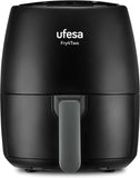 Ufesa Fry4two Air Fryer Zonder Olie van 2L, 6 programma's, 1200W, Timer, Temperatuur 80ºC - 200ºC, Zonder BPA, Anti-aanbakmandje en -bakplaat, Koud Aanvoelend Lichaam/handvat, Zwart