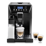 De'Longhi Eletta Evo ECAM 46.860.B Fully automatic coffee machine with LatteCrema milk system, cappuccino and espresso at the touch of a button, LCD screen and sensor touch buttons, black