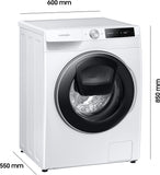 Samsung WW10T654ALE/S2 Wasmachine, 10 kg, 1400 rpm, Ecobubble, AddWash, WiFi-SmartControl, hygiënestoomprogramma, wit