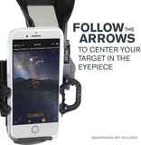 Celestron 22461 StarSense Explore DX 130 Newtoniaanse reflectortelescoop met smartphone-apptechnologie - inclusief twee oculairs, telefoondock en in hoogte verstelbaar statief, Zwart